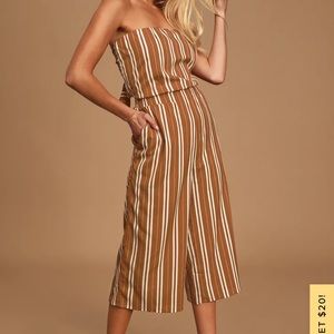 NWT Strapless MIDI Jumpsuit